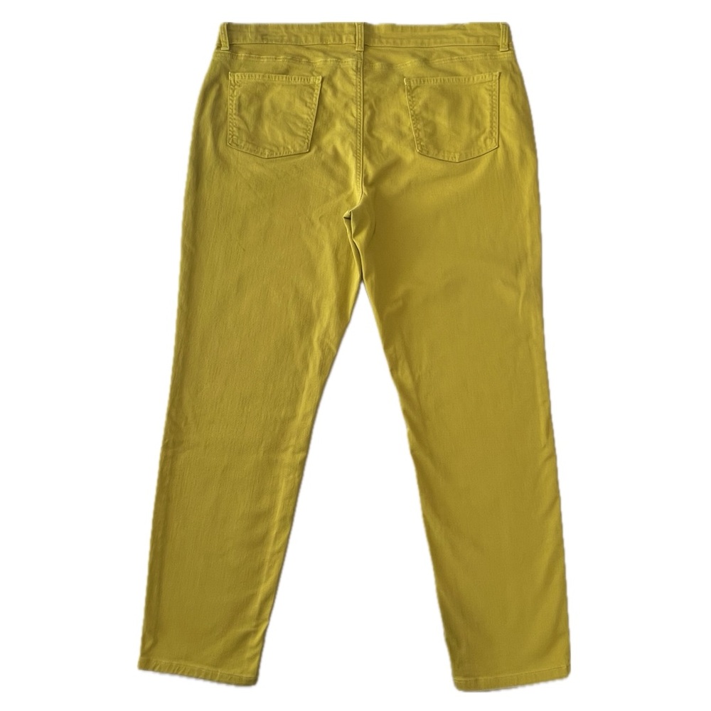 Eileen Fisher Jeans Slim Fit Organic Cotton Mustard Yellow Denim 14 - Picture 3 of 16